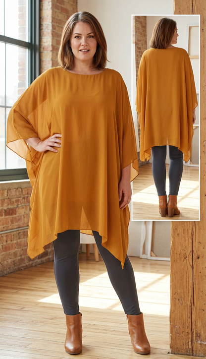 Batwing Flowy Kaftan Tunic
