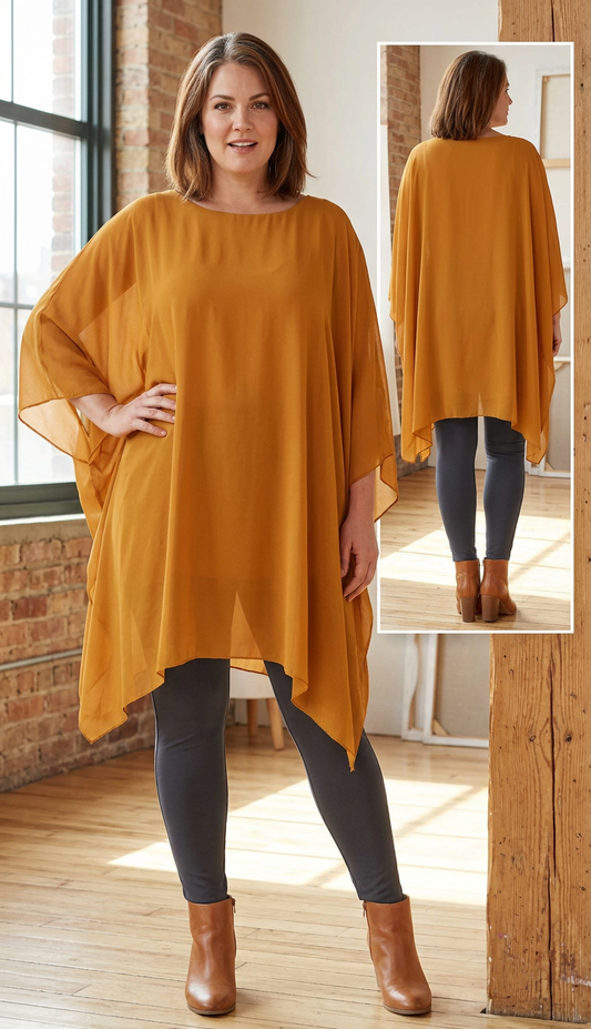 Batwing Flowy Kaftan Tunic