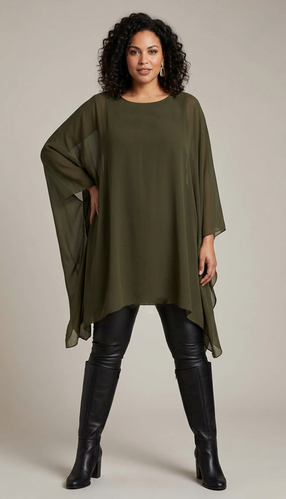 Batwing Flowy Kaftan Tunic