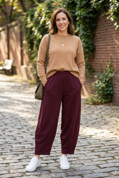 Barrel Leg Jersey Trouser