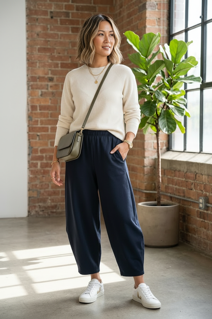 Barrel Leg Jersey Trouser