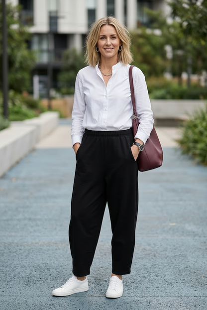 Barrel Leg Jersey Trouser