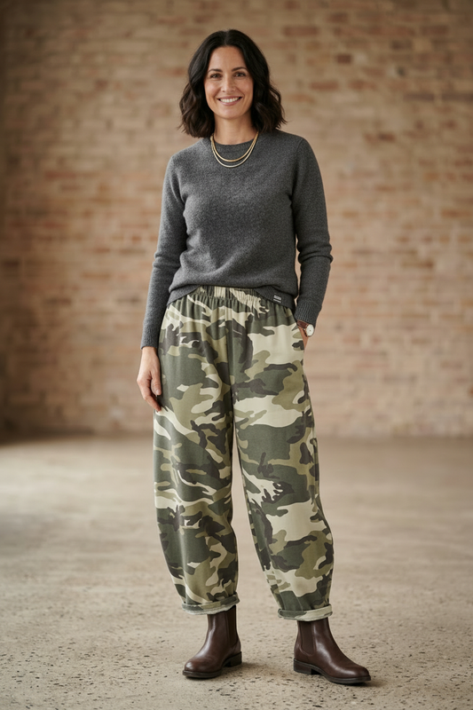 Barrel Leg Camo Trouser