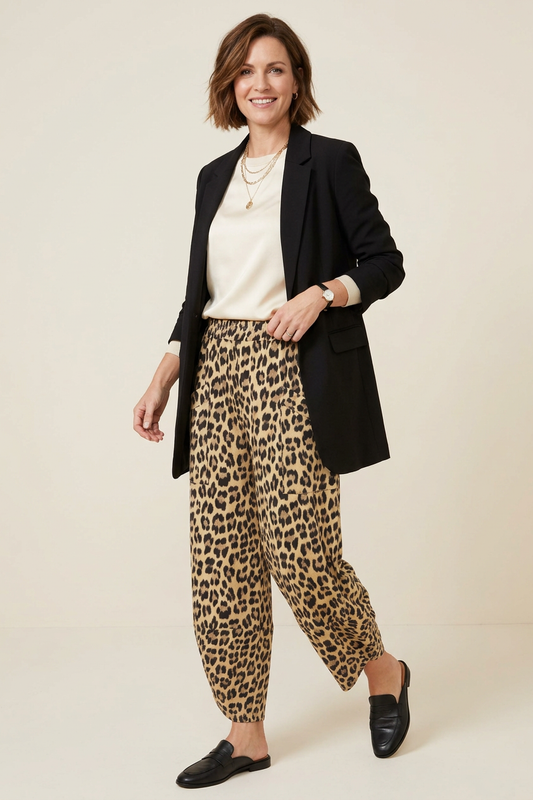 Tulip Ankle Leopard Trouser