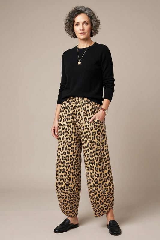 Tulip Ankle Leopard Trouser