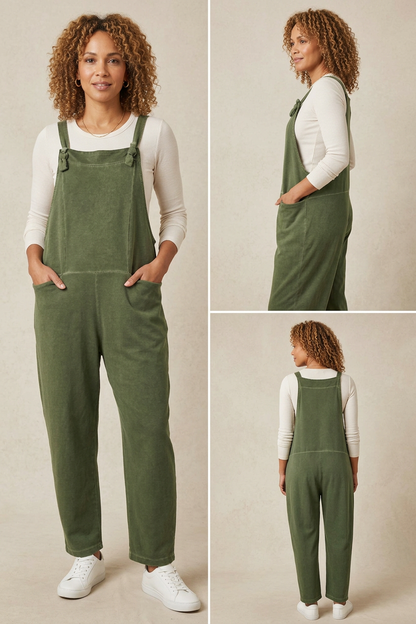 Acid Wash Jersey Dungarees