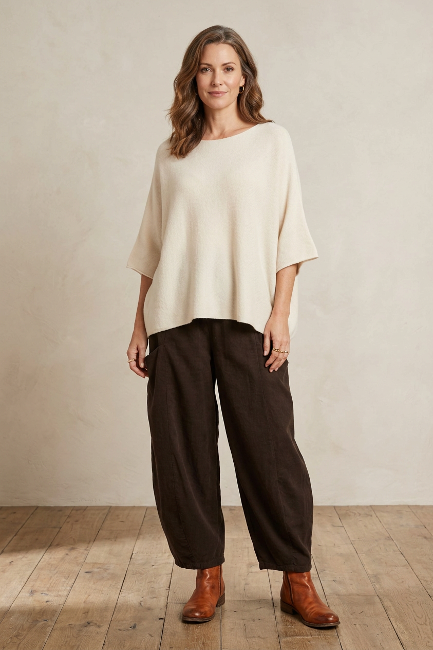 2 Slit Pocket Barrel Leg Corduroy Trouser