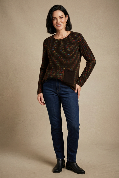 One Pocket Fleck Top