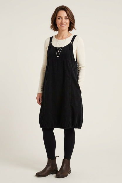 Corduroy Pinafore Dress