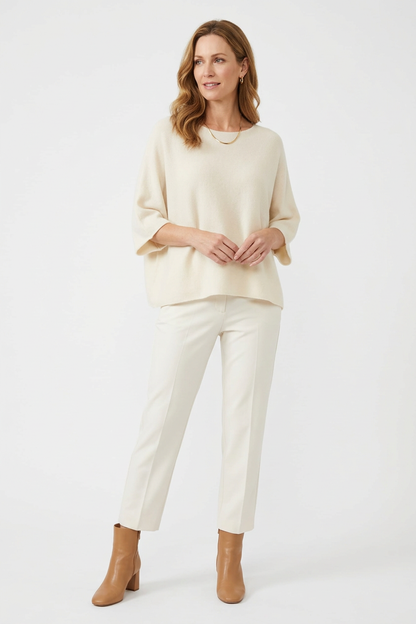 Batwing Short Sleeve Soft Knit Jumper
