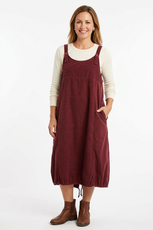 Corduroy Pinafore Dress