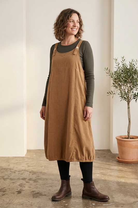 Corduroy Pinafore Dress