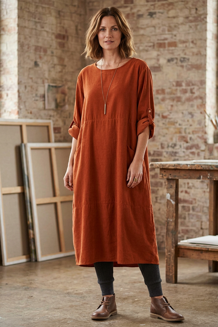 2 Pocket Corduroy Midi