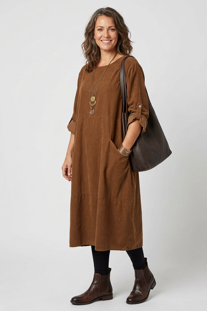 2 Pocket Corduroy Midi