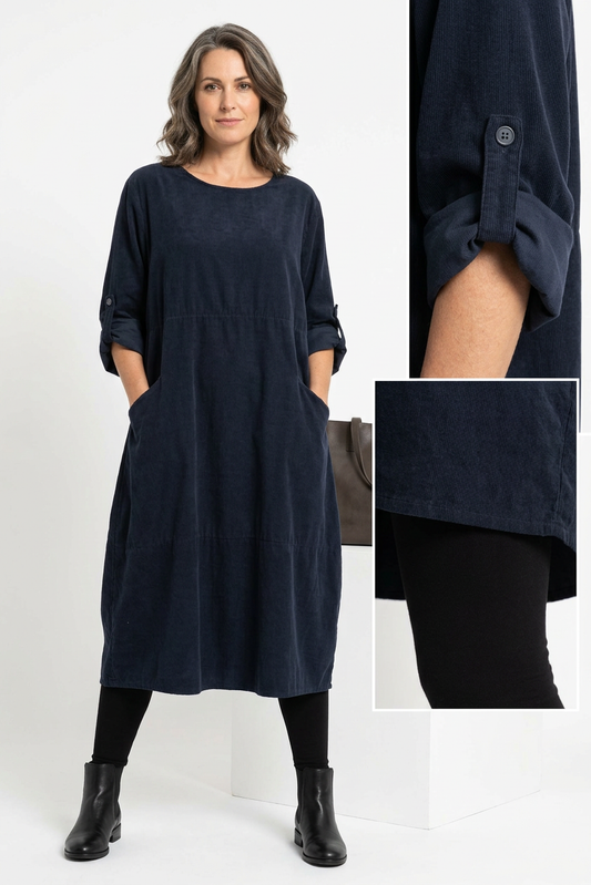 2 Pocket Corduroy Midi