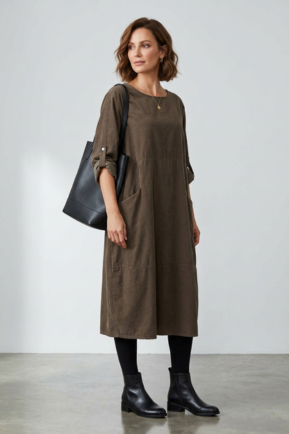 2 Pocket Corduroy Midi