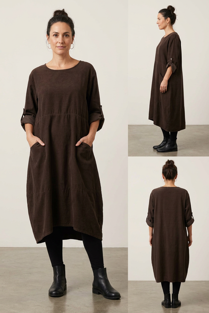 2 Pocket Corduroy Midi
