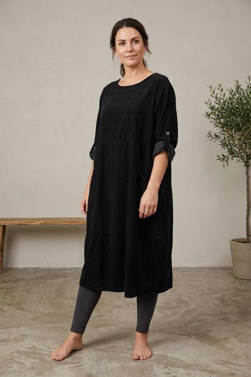 2 Pocket Corduroy Midi