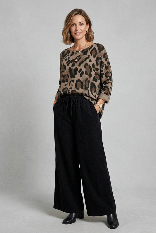 Leopard Print Lightweight Jumper