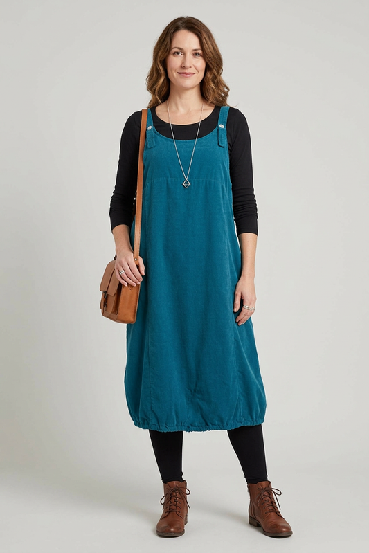 Corduroy Pinafore Dress
