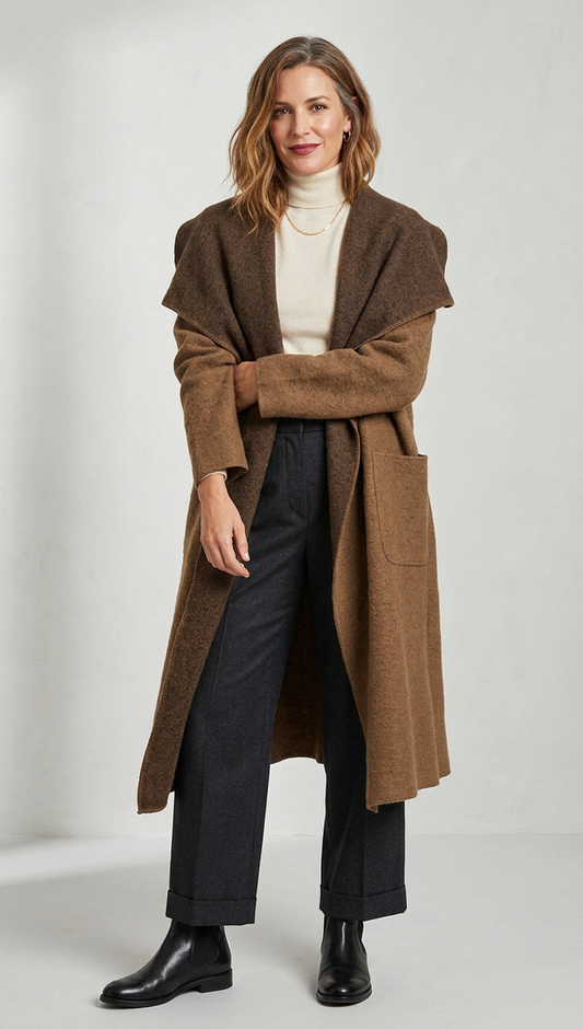 Waterfall Boiled Wool Coat