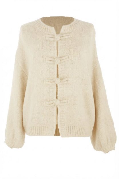 Frog Fastening Wool Cardigan