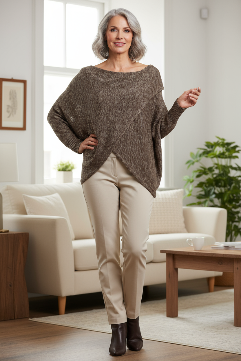Crossover Lurex Top