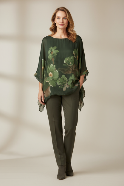 Floral Print Silk Blouse