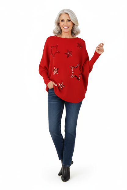 Sequin Multi Star Jumper