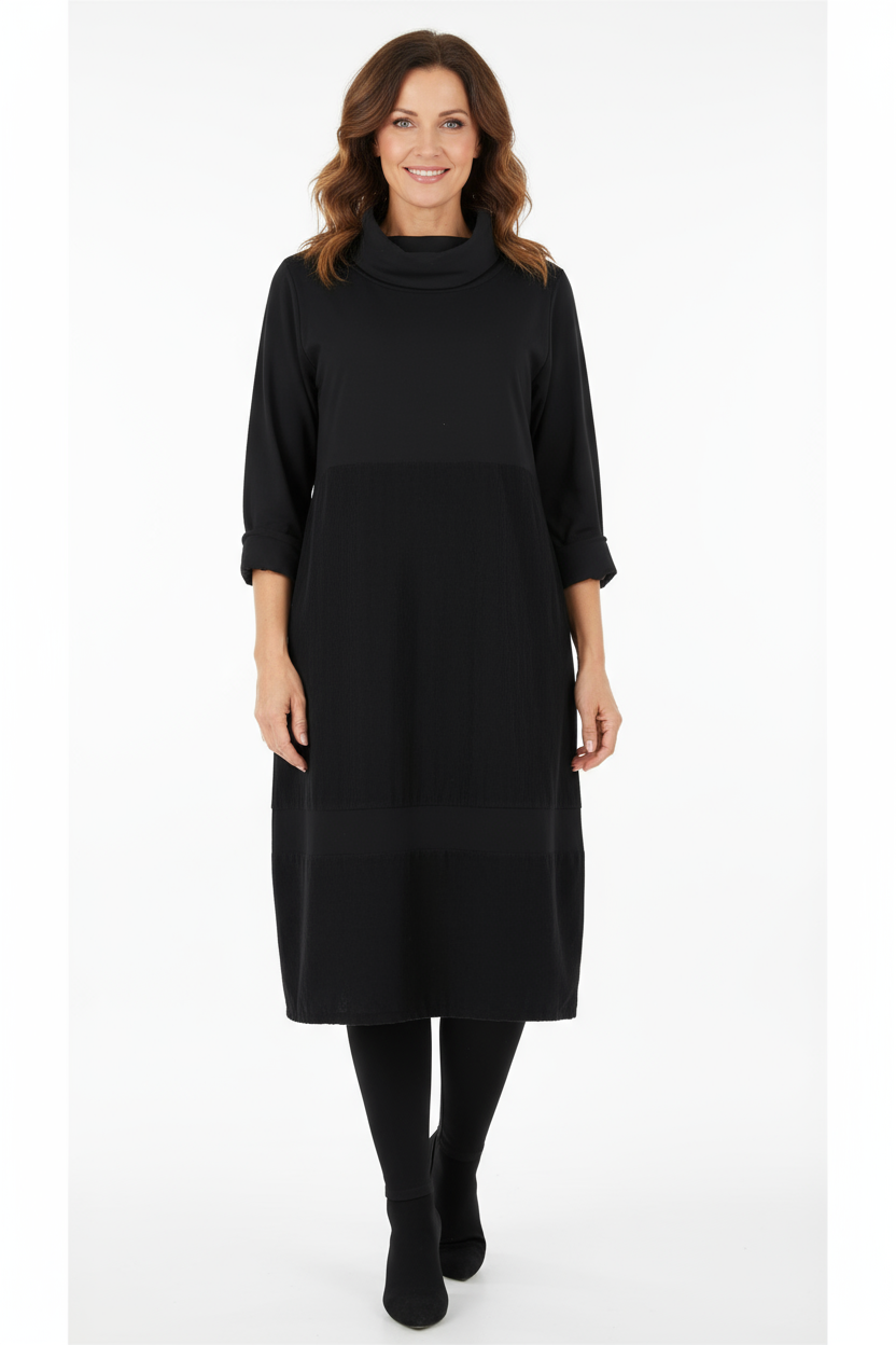 Cowl Corduroy Panel Midi