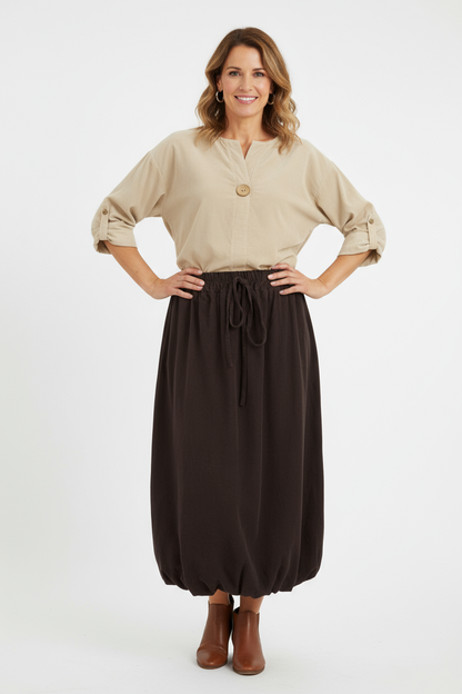 Puffball Corduroy Skirt