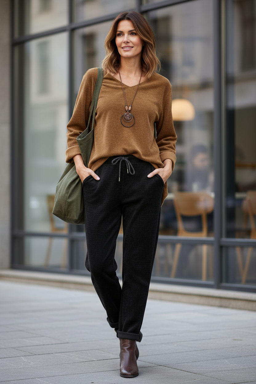 V Neck Chenille Necklace Top