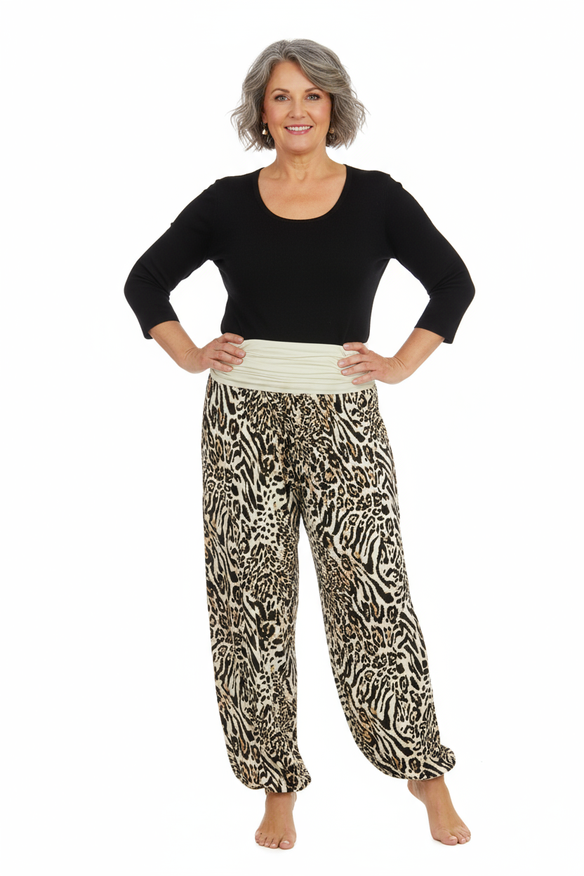 Leopard Print Harem Trouser
