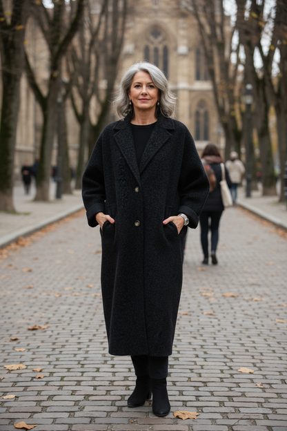 Collar 2 Button Textured Coat