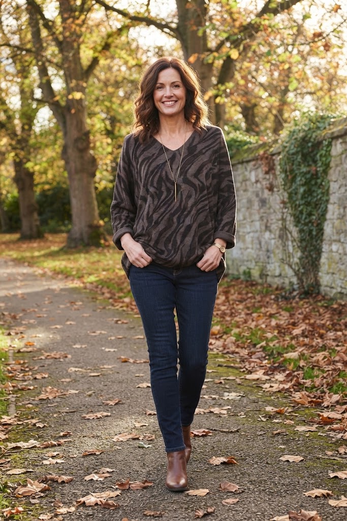 Zebra Print Lightweight Jumper