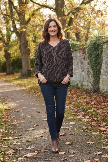 Zebra Print Lightweight Jumper