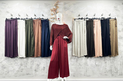 Satin Wide Leg Trouser