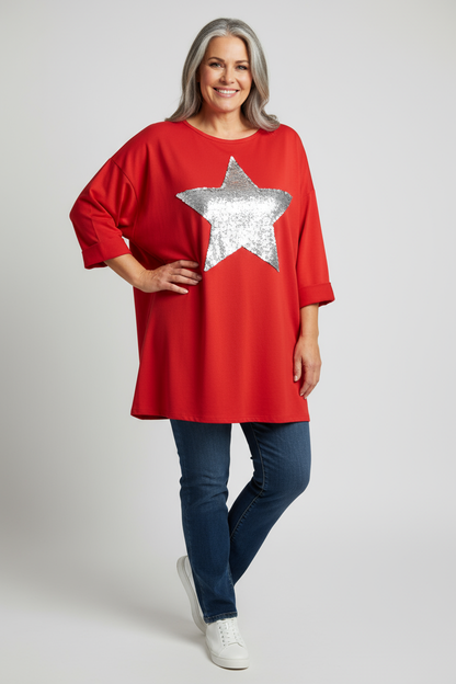 Sequin Star Jersey Tunic
