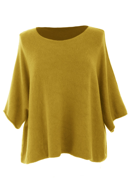 Batwing Short Sleeve Soft Knit Jumper