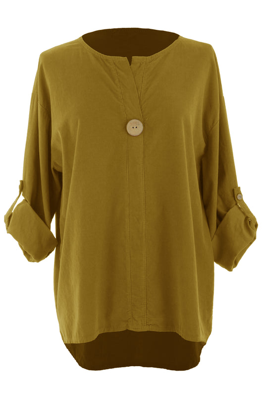 Button Detail Corduroy Top