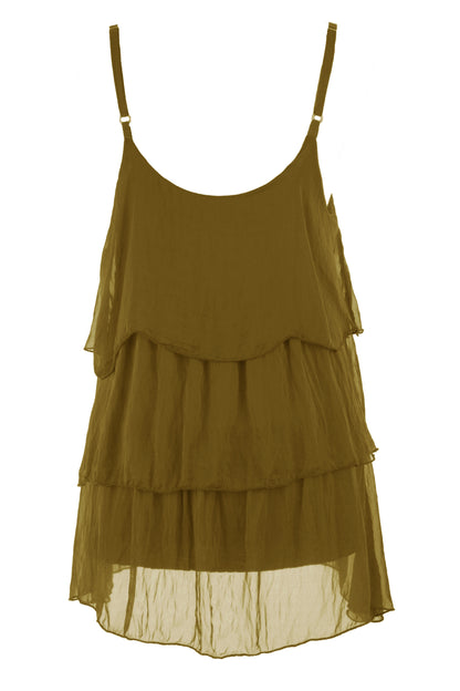 Ruffle Silk Top