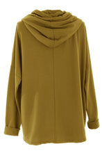 Load image into Gallery viewer, Satin Lined Cowl Neck Hooded Sweatshirt
