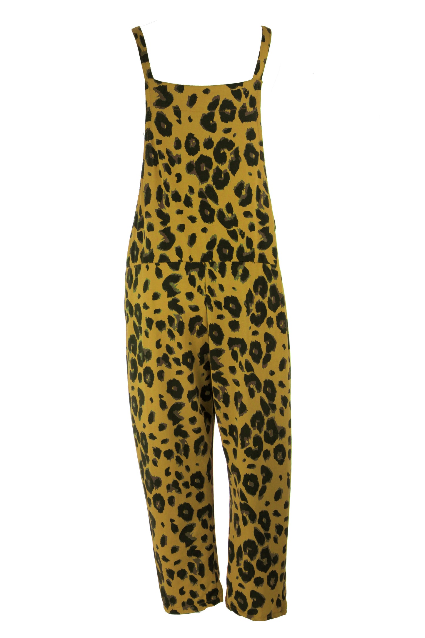 Leopard Jersey Dungarees