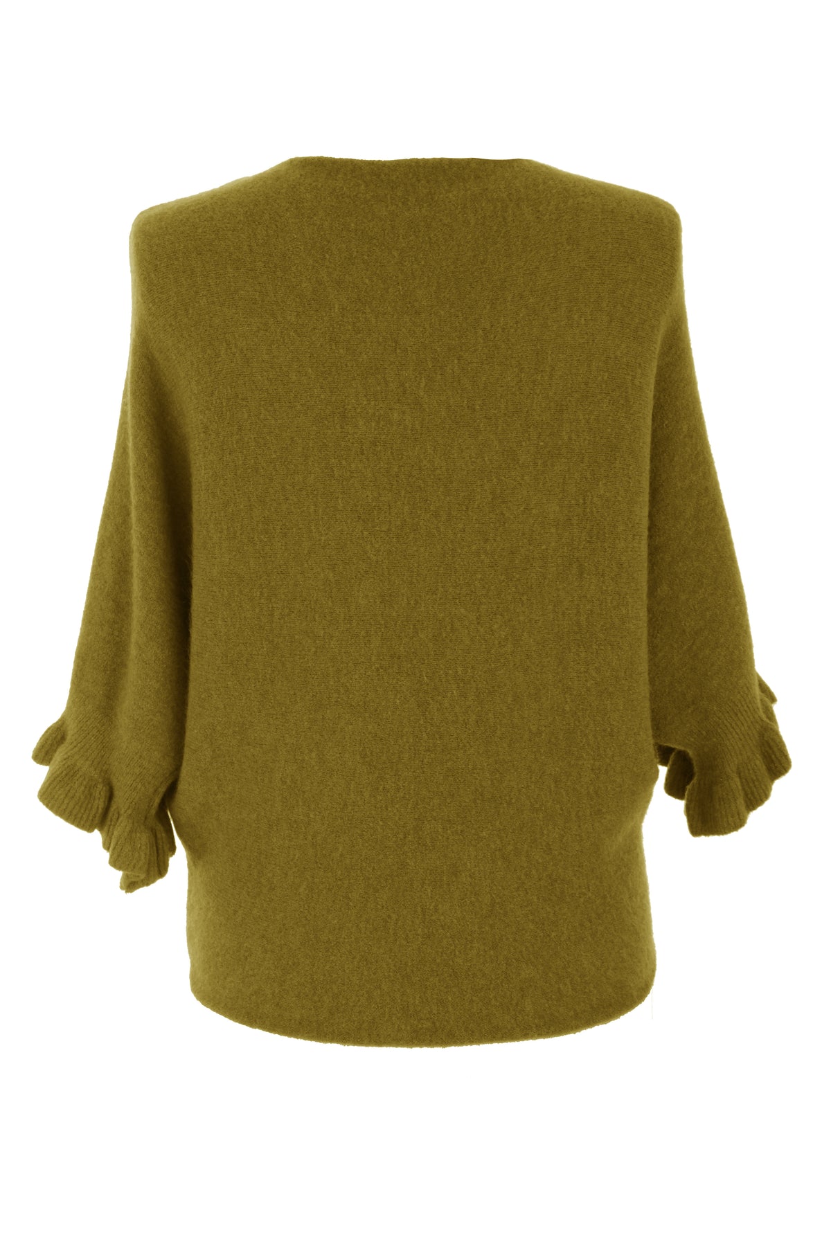 Frill Batwing Soft Knit Wool Jumper