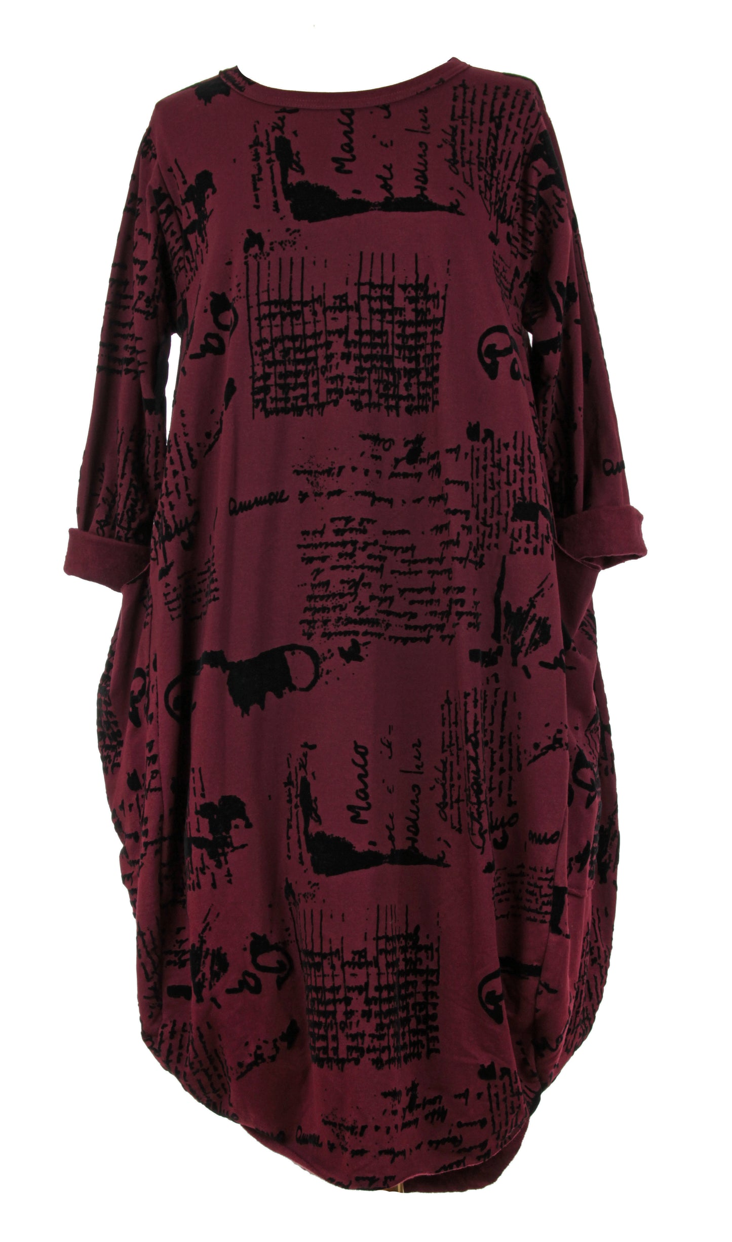 Flocking Script Midi Dress