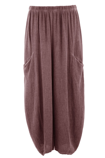 2 Slit Pocket Teabag Linen Trouser