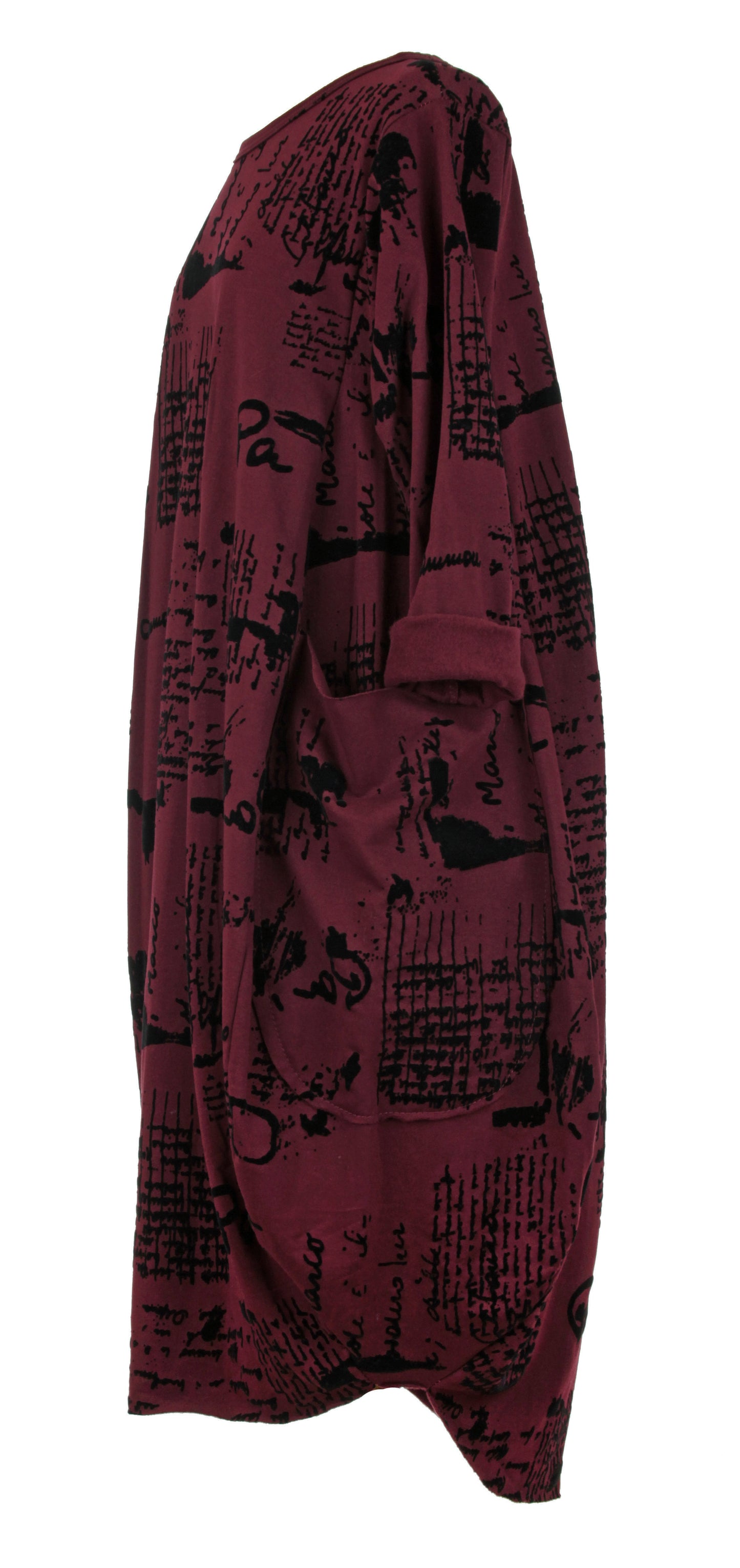 Flocking Script Midi Dress