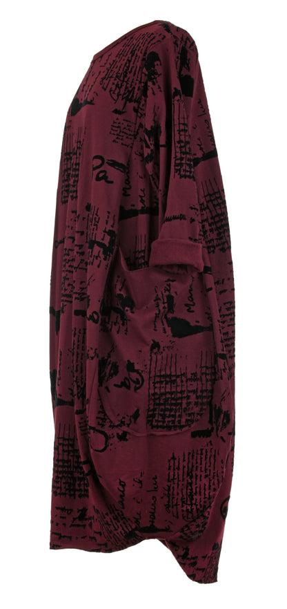 Flocking Script Midi Dress