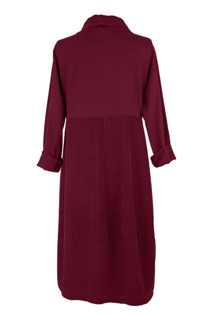 Cowl Corduroy Panel Midi