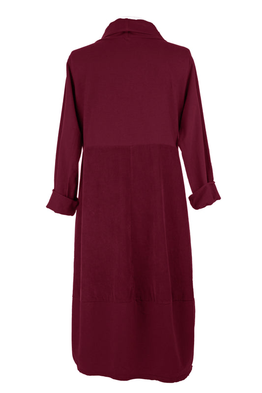 Cowl Corduroy Panel Midi